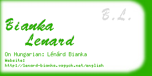 bianka lenard business card